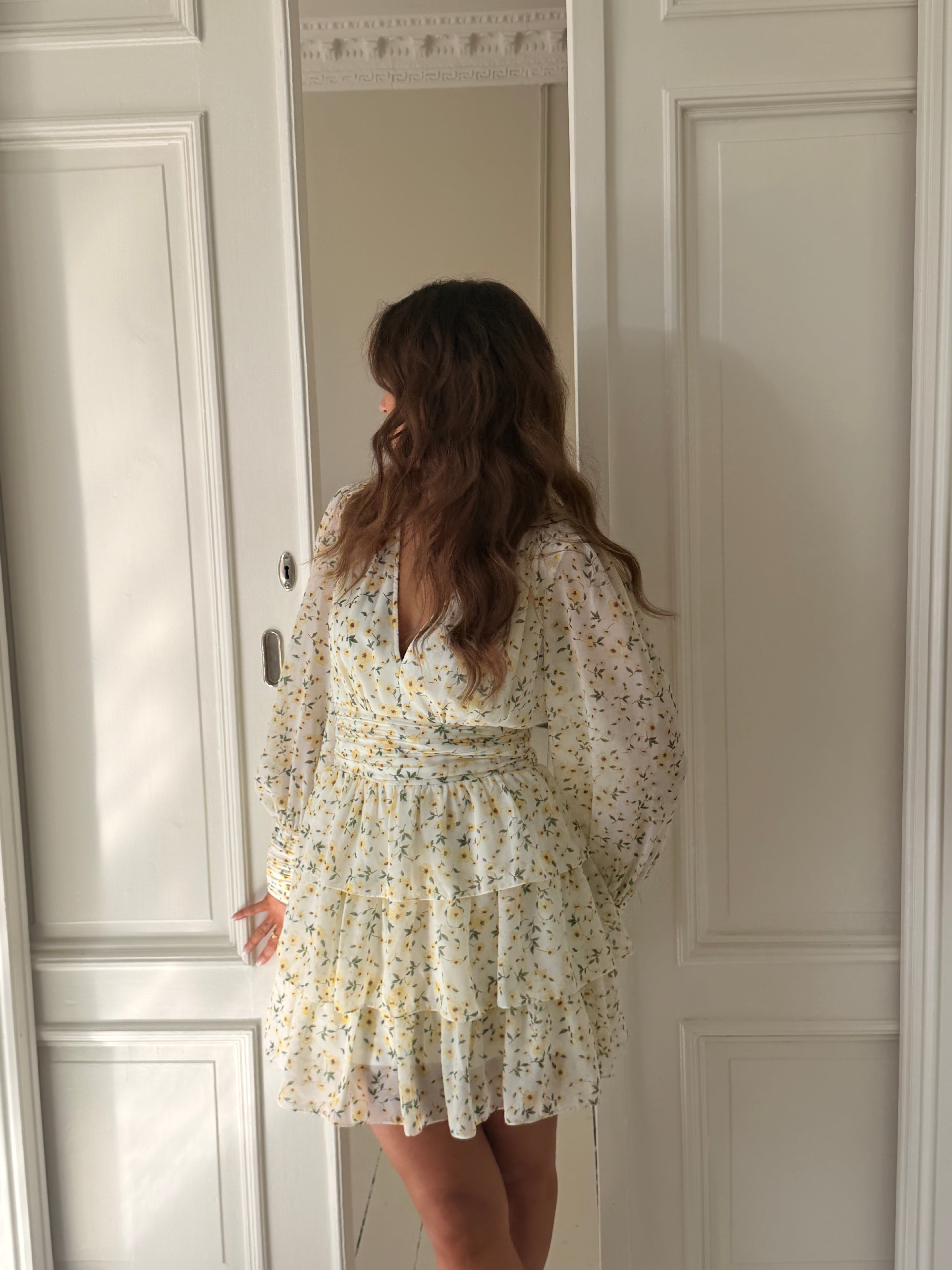 PCMONIKA Short Dress - Cloud Dancer